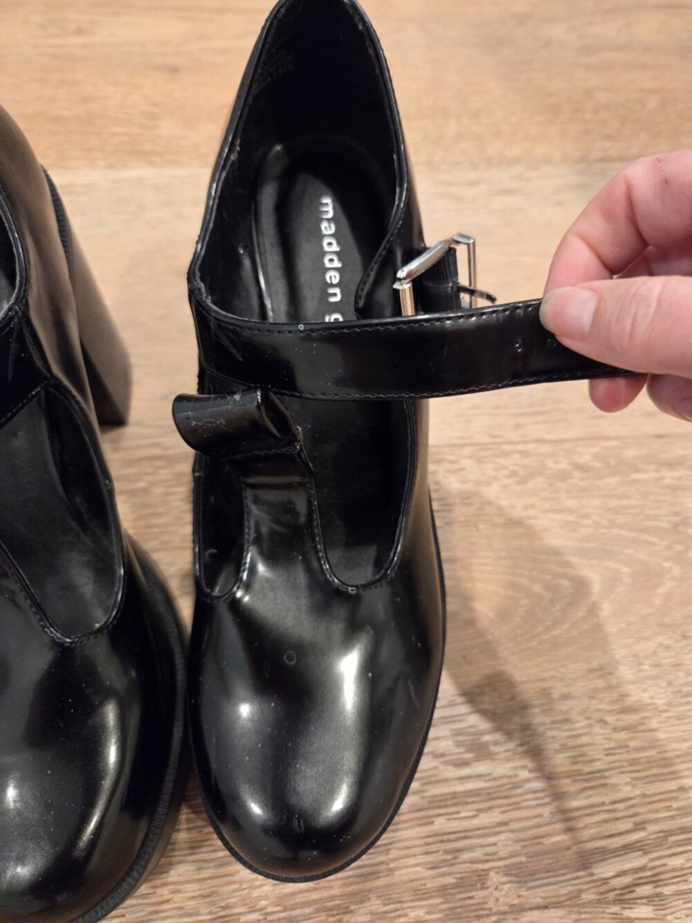 Steve Madden Black Platform Mary Jane Shoes - Picture 5 of 5